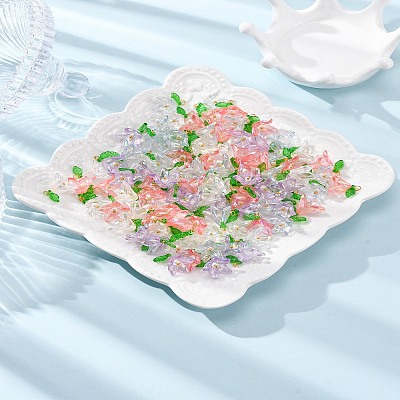 50Pcs Transparent Acrylic Pendants PALLOY-FS00038-03-1