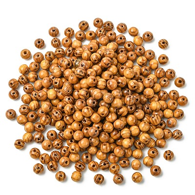 300Pcs Round Natural Wood Beads WOOD-YW0001-58E-1