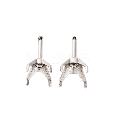 304 Stainless Steel Stud Earring Findings STAS-B091-02B-07P-1