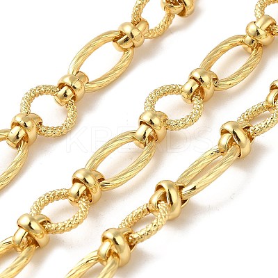 Rack Plating Brass Ring & Oval Link Chains KK-Q795-27-1