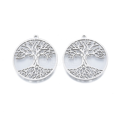 Non-Tarnish 201 Stainless Steel Pendant STAS-B027-13P-1