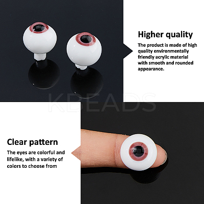 2 Pairs Glass Craft Eye DIY-FH0008-17C-1