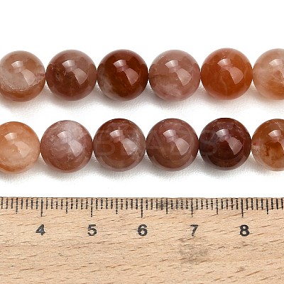 Natural Red Hematoid Quartz Beads Strands G-G475-A01-10mm-1