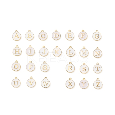 Initial Letter A~Z Alphabet Enamel Charms ENAM-Q437-07-1