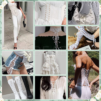 Cotton Herringbone Ribbons with Eyelet Rings OCOR-PH0005-36A-01-1