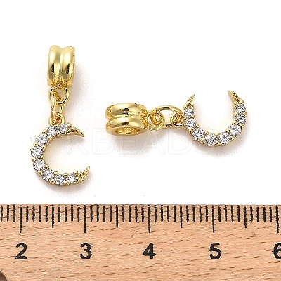 Rack Plating Brass Micro Pave Cubic Zirconia Charms KK-S398-01A-1
