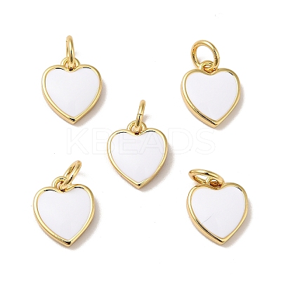 Rack Plating Brass Enamel Pendants KK-H431-14G-1