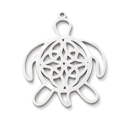 Hollow 304 Stainless Steel Pendants LS-STAS-D202-02P-1