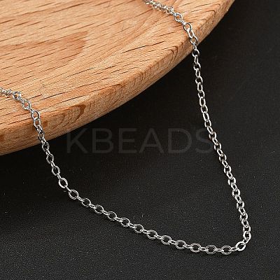 Brass Cable Chain Necklaces for Women NJEW-D302-48P-1