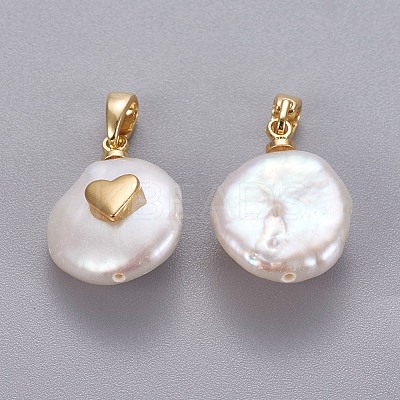 Natural Cultured Freshwater Pearl Pendants LS-KK-L187-15G-1
