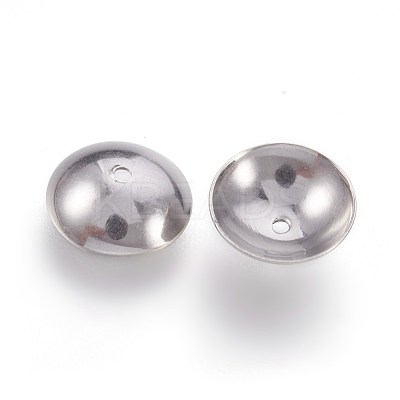 Non-Tarnish 201 Stainless Steel Bead Caps X-STAS-F188-16P-1