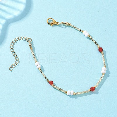 4Pcs Glass Seed Beaded Bracelets for Women BJEW-MZ00261-1