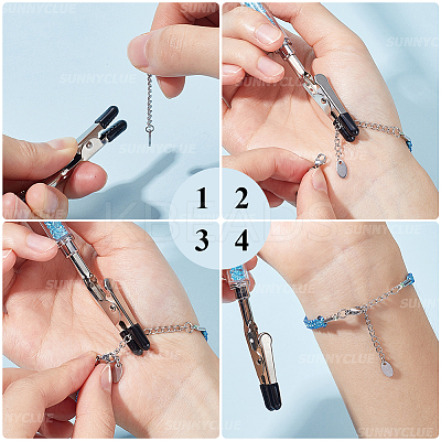 2Pcs Iron and PVC and Acrylic Alligator Memo Clips FIND-SC0011-25B-1