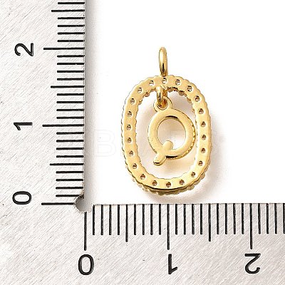 Brass Micro Pave Cubic Zirconia Pendants ZIRC-P123-01G-Q01-1