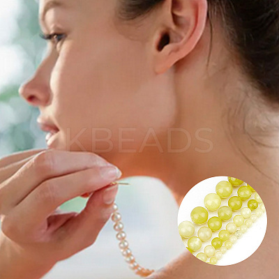 4 Strands 4 Styles Natural Lemon Jade Round Bead Strands G-GO0001-47-1