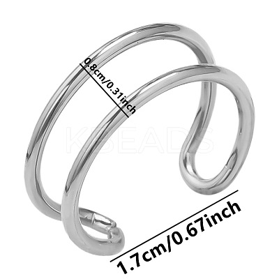 Stainless Steel Cuff Rings for Women AY9987-1-1