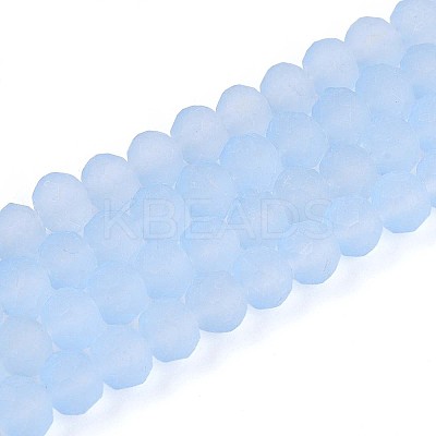 Baking Paint Frosted Glass Beads Strands LS-FGLA-N003-6mm-01-1