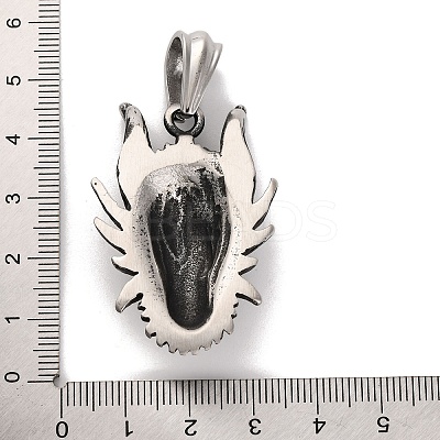304 Stainless Steel Pendants STAS-U021-04AS-1
