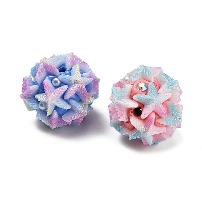 Polymer Clay Rhinestone Beads RESI-D015-03-1