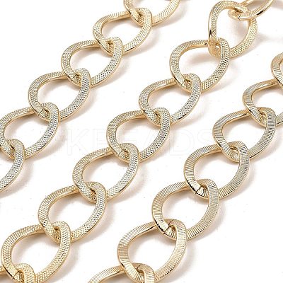 Aluminium Texture Curb Chains CHA-C002-07KCG-1