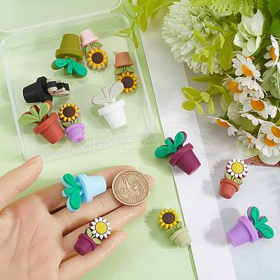 16Pcs 16 Styles Food Grade Eco-Friendly Silicone Beads SIL-SC0002-66-1