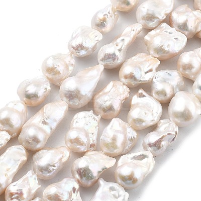 Natural Nucleated Pearl Beads Strands PEAR-B004-15C-04B-1