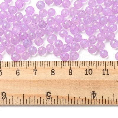 Luminous Glow in the Dark Transparent Glass Round Beads GLAA-F124-B01-1