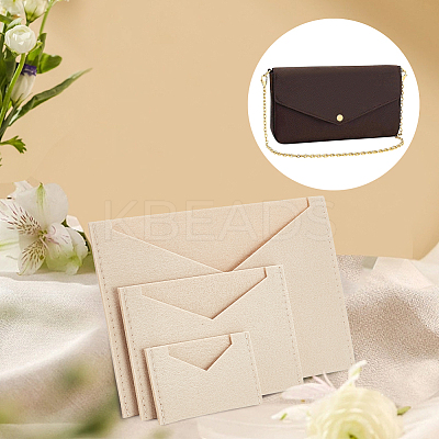 3Pcs 3 Style Wool Felt Envelope Purse Insert Organizer FIND-WR0006-70B-1