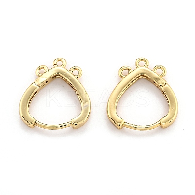 Brass Huggie Hoop Earring Findings LS-EJEW-O107-02G-1