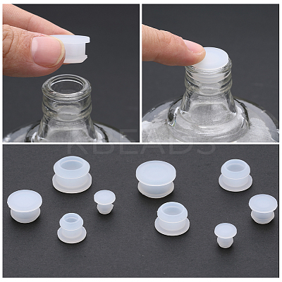 24Pcs 4 Style Silicone Bottle Seal Plug AJEW-GF0008-11A-1