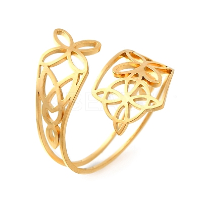 304 Stainless Steel Cuff Rings RJEW-S628-09G-1