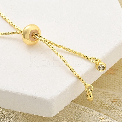 Brass Micro Pave Cubic Zirconia Slider Bracelets for Women LS-BJEW-S158-08G-01-1