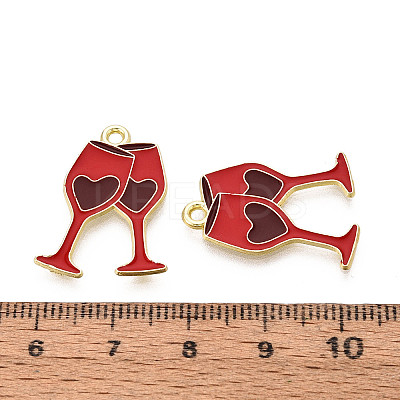 Valentine's Day Alloy Enamel Pendants ENAM-T023-17A-1
