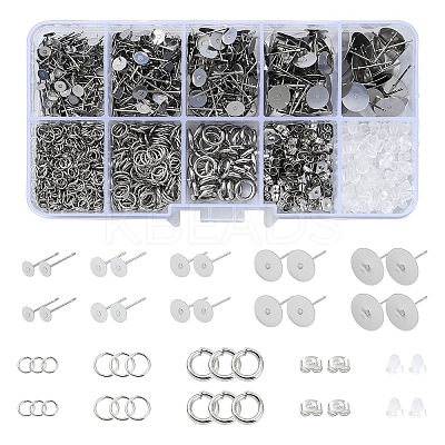 DIY 304 Stainless Steel Stud Earring Making Kits DIY-YW0010-50-1