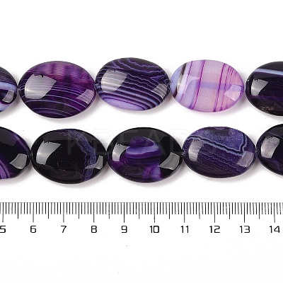 Natural Striped Agate/Banded Agate Beads Strands G-Q182-01G-1