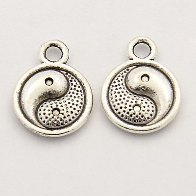 Feng Shui Tibetan Style Alloy Charms Pendants TIBEP-A039-AS-NF-1