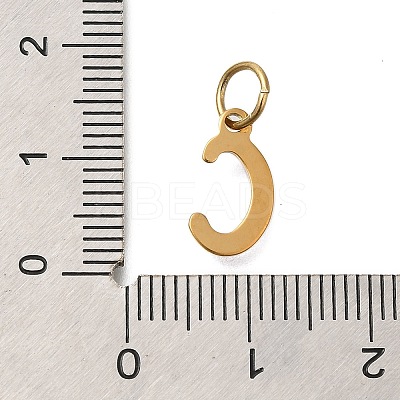 Ion Plating(IP) 304 Stainless Steel Enamel Alphabet Charms STAS-F308-02G-C-1