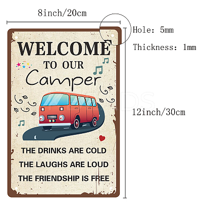 Tinplate Sign Poster AJEW-WH0157-506-1