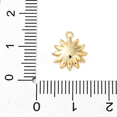 Brass Pave Clear Cubic Zirconia Charms KK-V016-18G-1