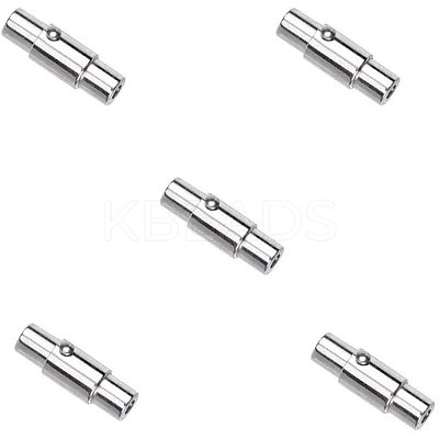 Smooth 304 Stainless Steel Locking Tube Magnetic Clasps STAS-UN0002-31P-1