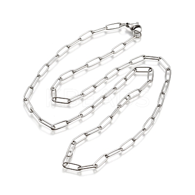 Non-Tarnish 304 Stainless Steel Paperclip Chains NJEW-G340-09P-1