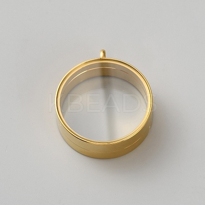 304 Stainless Steel Locket Pendants STAS-WH0033-77A-G-1