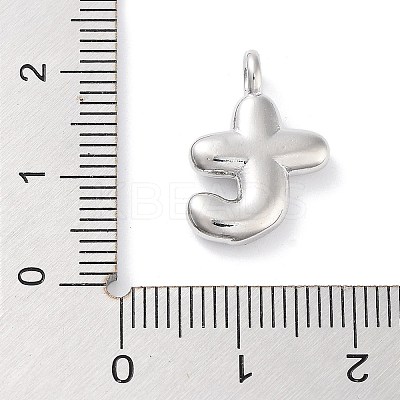 Rack Plating Brass Balloon Letter Pendants KK-C050-01P-T-1