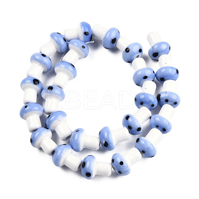 Handmade Porcelain Ceramic Beads Strands PORC-T006-05C-1