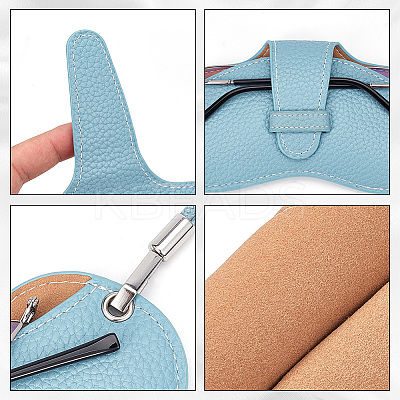1Pc PU Leather Eyeglasses Strap with Bag AJEW-CN0002-62C-1