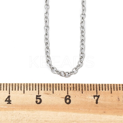 Non-Tarnish 304 Stainless Steel Cable Chain for Necklace LS-STAS-E052-61P-50cm-1