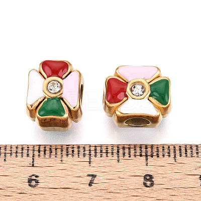 Ion Plating(IP) 304 Stainless Steel European Enamel Beads STAS-N114-22G-1