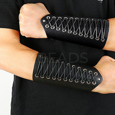 Adjustable Imitation Leather Waxed Cord Bracelets BJEW-WH0012-03B-1