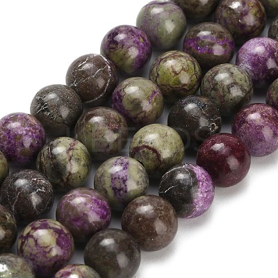 Natural Atlantisite Stichtite Beads Strands G-Z110-C06-8mm-1