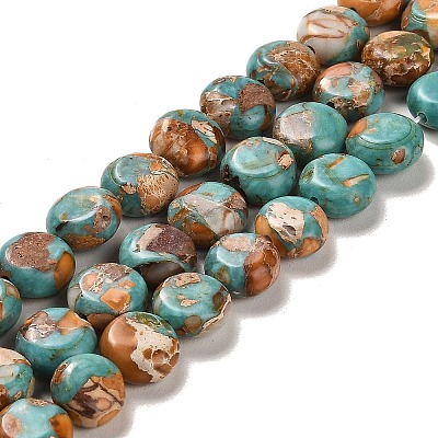 Synthetic Regalite/Imperial Jasper/Sea Sediment Jasper Beads Strands G-F765-M02-01-1